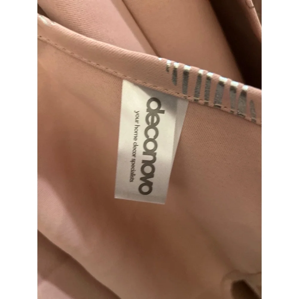 Deconovo pink with silver leaf curtains 4 panels 40